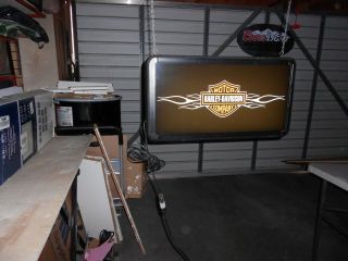 Harley Flames Double Sided Lighted Sign 2