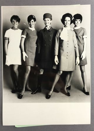 Air Canada Cabin Crew Uniform Press Photo 1969 Stewardess Air Hostess