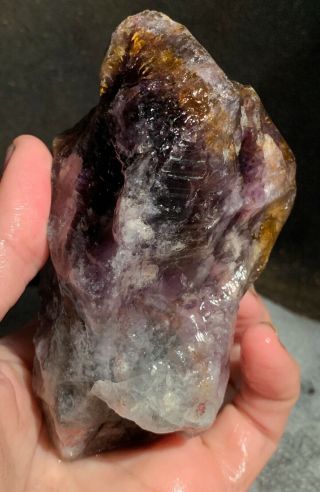 Rare Cacoxenite in Amethyst Crystal 3