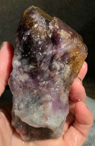 Rare Cacoxenite in Amethyst Crystal 4