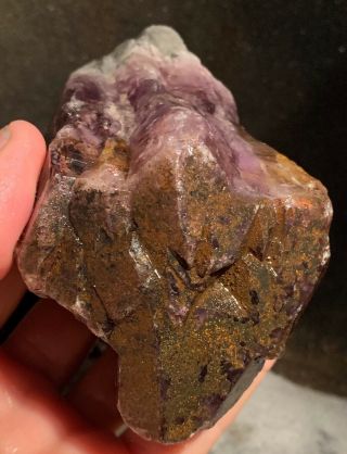 Rare Cacoxenite in Amethyst Crystal 7