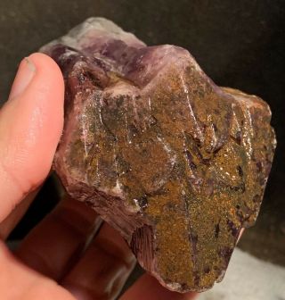 Rare Cacoxenite in Amethyst Crystal 8
