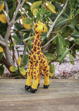 Zuni - Beaded Baby Giraffe by Denise & Faron Gchachu - Native American Beadwork 2