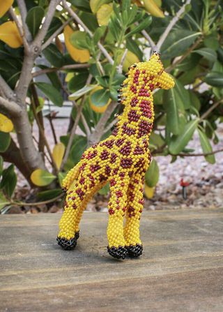 Zuni - Beaded Baby Giraffe by Denise & Faron Gchachu - Native American Beadwork 3