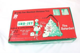 Vintage Sno - Jet Aluminum Tinsel Tree Snow Flock Kit For Christmas Tree