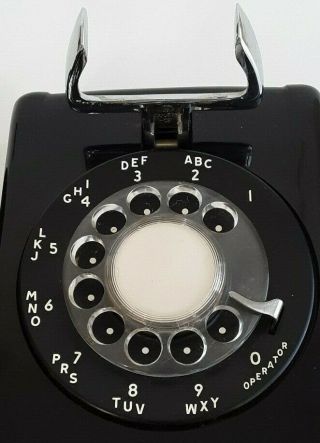 VINTAGE STROMBERG CARLSON BLACK WALL ROTARY TELEPHONE 2
