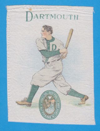 1910 Lg Murad Tobacco Silk S21 Dartmouth College Baseball Batter Tough