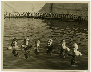 Vintage 1920s Swim - Easy Swimsuits Photograph Keystone Photo Bathing Beauties