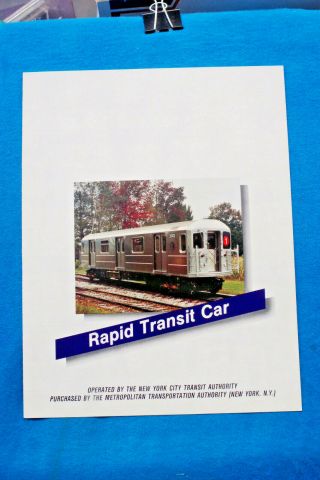 York City Rapid Transit Car - Bombardier Brochure