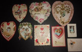9 Victorian Die Cut Valentine 