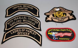 Harley Davidson Hog Patches,  Central Michigan Chapter,  Gaylord,  Lady Officer