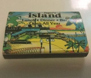 Vintage Fager ' s Island Bar Match Box Full Unstruck Ocean City MD 2