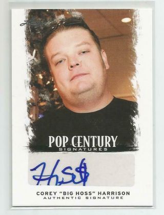 2012 Leaf Pop Century Corey " Big Hoss " Harrison Autograph (pawn Stars)