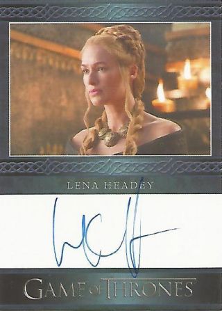 Game Of Thrones Season 6 - Lena Headey " Cersei Lannister " Autograph Card