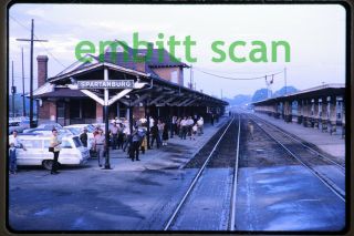 Slide,  Sou Southern Railway Spartanburg Sc Station Depot,  1970