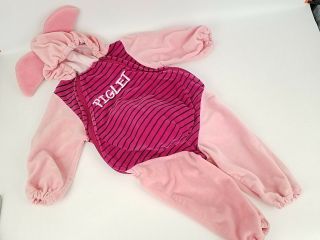 Disney Store Piglet Costume Infant Size 18 - 24 Months One Piece Warm Zip Front