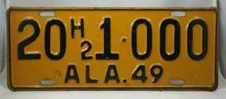 1949 Alabama Truck License Plate -
