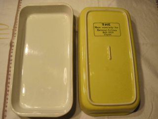 Vtg National Airlines Yellow Casserole Serving Dishes Made In Japan Thc