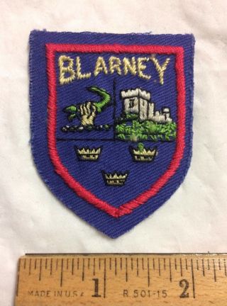 Blarney Castle Crest Shield Ireland Irish Souvenir Patch