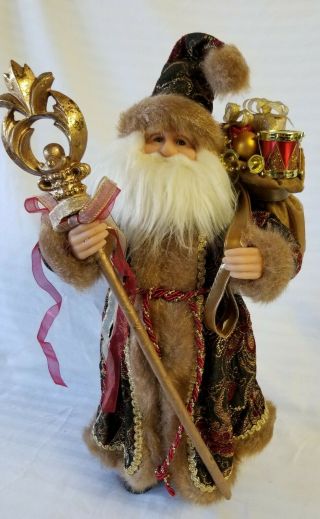 19 " High End Father Christmas/santa Claus Figure With Elaborate Detail Ec