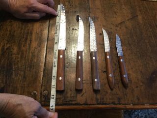 E Warther & Son Dover Ohio Kitchen Knives 5 Knife Set 2