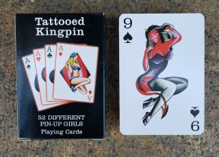 Tattooed Kingpin 52 Different Pin - Up Playing Cards / 3 For $10