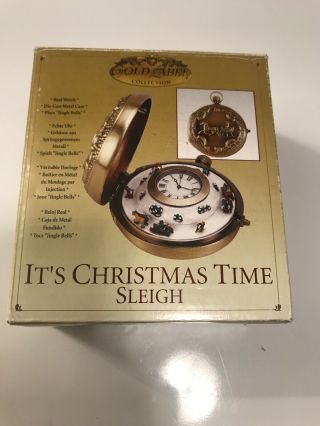 Mr.  Christmas Pocket Watch Sleigh Musical Plays Jingle Bells