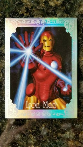 2016 Marvel Masterpieces Iron Man 14/25 Red Foil Gallery