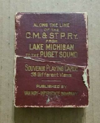 Chicago,  Milwaukee & St.  Paul Railway Playing Cards (complete Deck) 1910 