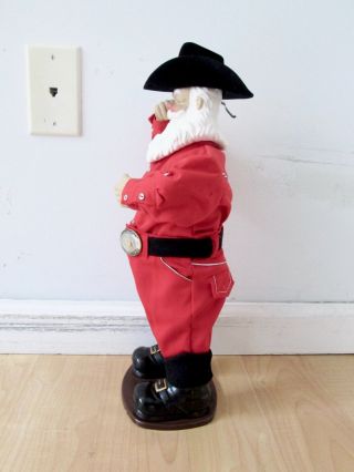 Western Singing Dancing Cowboy Santa Claus on stand (cord missing) 4