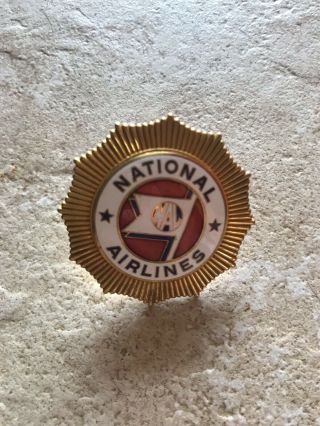 Large National Airlines Enameled Button Pin