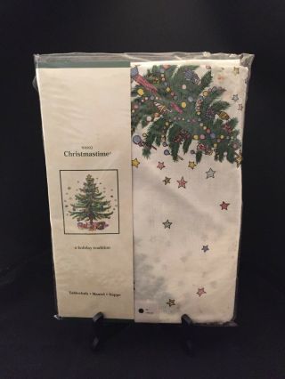 Nikko Christmastime 70 " Round 100 Cotton Tablecloth In Package