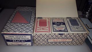 (1) Box 12 Packs Nos Vintage Bee Playing Cards No 92 67 Back