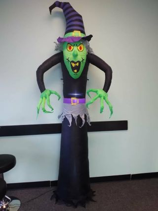 Kemper King 8 Foot Halloween Inflatable Airblown Witch Ghost Lighted For Home