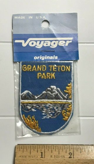 Nip Grand Teton National Park Lake Mountains Wyoming Wy Souvenir Patch Badge