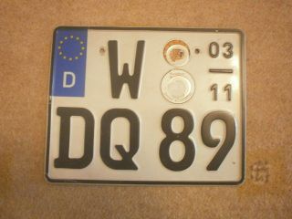 Germany Eurostars Wuppertal Motorcycle Low W Dq 89 Rare License Plate