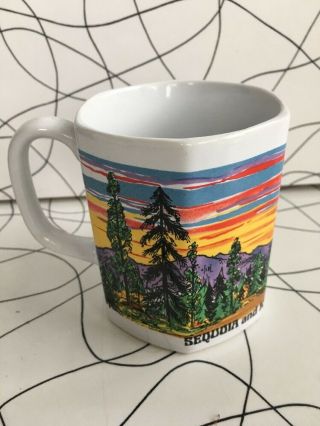 Vintage Coffee Mug Sequoia & Kings Canyon National Park Fantastic Made In Japan