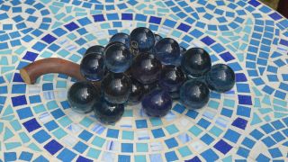 Vintage Cornflower Blue Acrylic Lucite Grape Cluster
