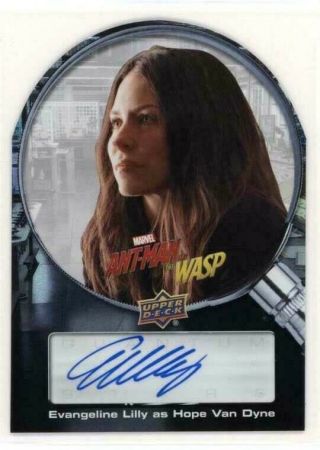 2018 Ud Marvel Ant - Man And The Wasp Qs - El - Evangeline Lilly Autograph Auto