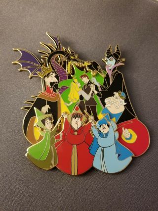 Disney Fantasy Pin Sleeping Beauty Aurora Maleficent Dragon Jumbo Pin Le 50