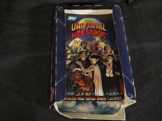 1994 Topps Universal Monsters Illustrated Trading Card Box With Fold Out Poster 2
