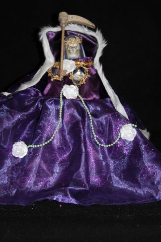 203 Wearing Color Dress Purple 12 " Statue Santa Muerte Holy Death Preparada