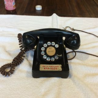 Vintage Bell System Western Electric Rotary Telephone Desk Fiw