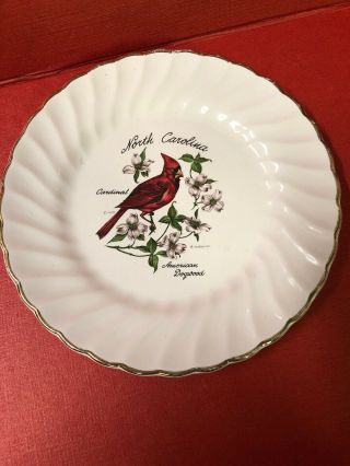 Vintage North Carolina Souvenir Plate North Carolina Cardinal American Dogwood