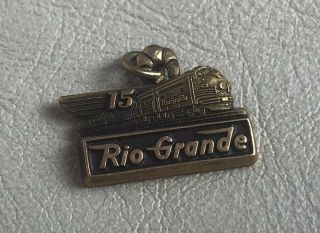 Rio Grande Railroad 15 Year Gold Filled Service Pin