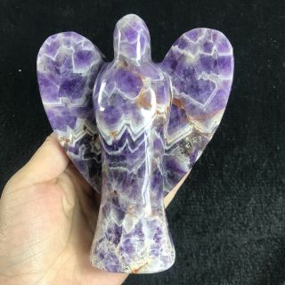 0.  64kg 5.  11  Natural Dream Amethyst Crystal Hand Carved Angel Sq