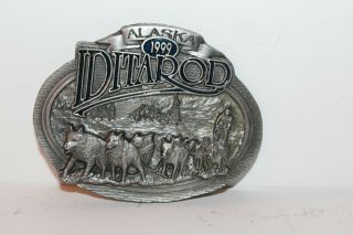 Alaska Iditarod 1999 Sled Dog Race Official Collector Belt Buckle Metal