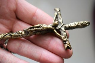 ⭐ antique crucifix,  pendant,  ornate bronze cross⭐ 2