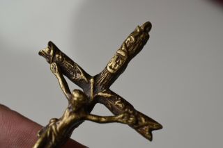 ⭐ antique crucifix,  pendant,  ornate bronze cross⭐ 3