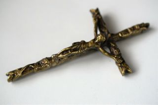 ⭐ antique crucifix,  pendant,  ornate bronze cross⭐ 4